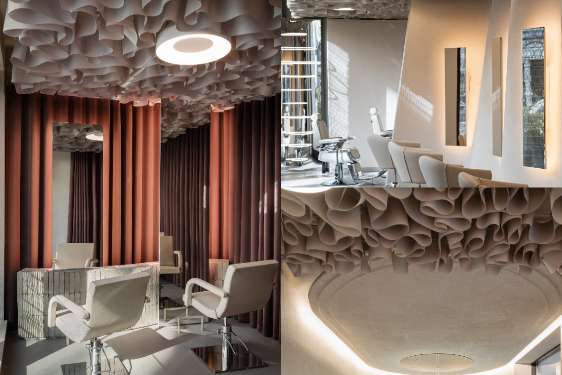 Salon fryzjerski inspirowany pustynnym krajobrazem. To nowy projekt NOKE Architects