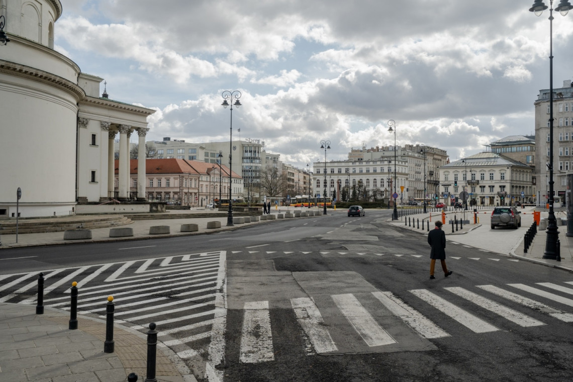 Plac Trzech Krzyży czeka rozbudowa, fot. ZDM Warszawa Plac Trzech Krzyży idzie do przebudowy. Właśnie ogłoszono przetarg