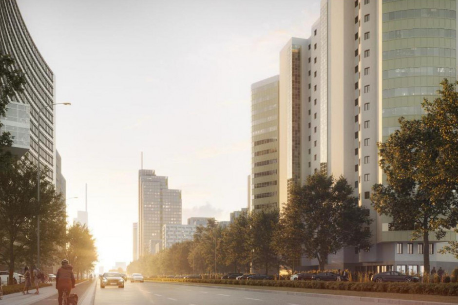 W maju 2022 r. Ghelamco pokazało projekt wieżowca Sobieski Tower, który firma planuje wybudować przy placu Zawiszy w Warszawie. Budynek zaprojektowany przez JEMS Architekci ma mieć 130 metrów wysokości, fot. mat. pras.