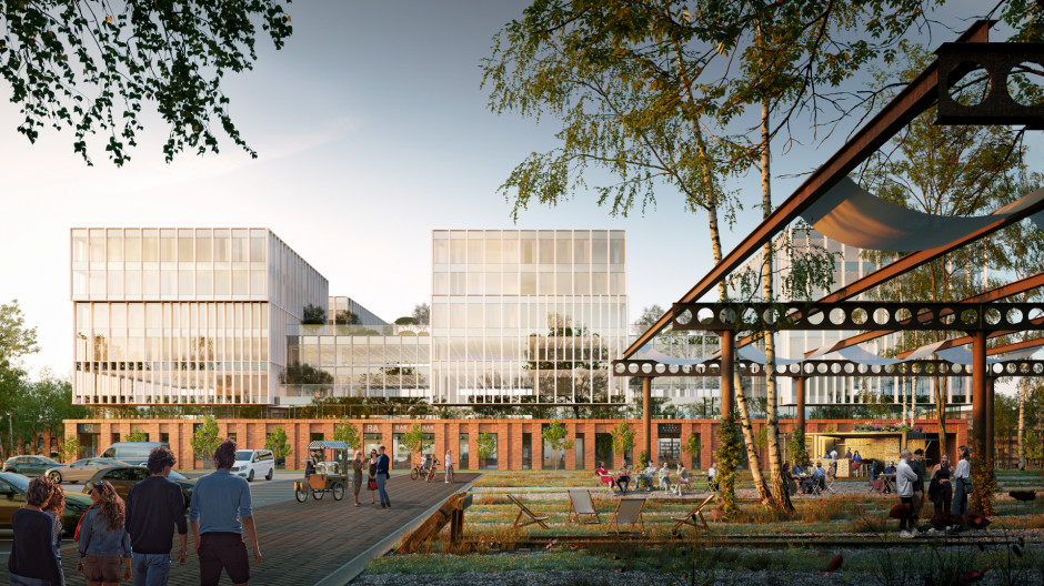 Obiekt nawiązuje do historycznej postindustrialnej tkanki dawnego PaFaWagu we Wrocławiu. proj. Q2Studio, fot. mat. prasowe 