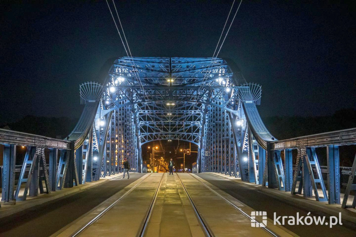 Iluminacja mostu Marszałka Józefa Piłsudskiego w Krakowie z prestiżową nagrodą