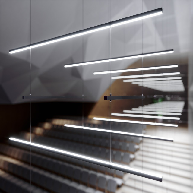 Przestrzenne instalacje LED w architekturze