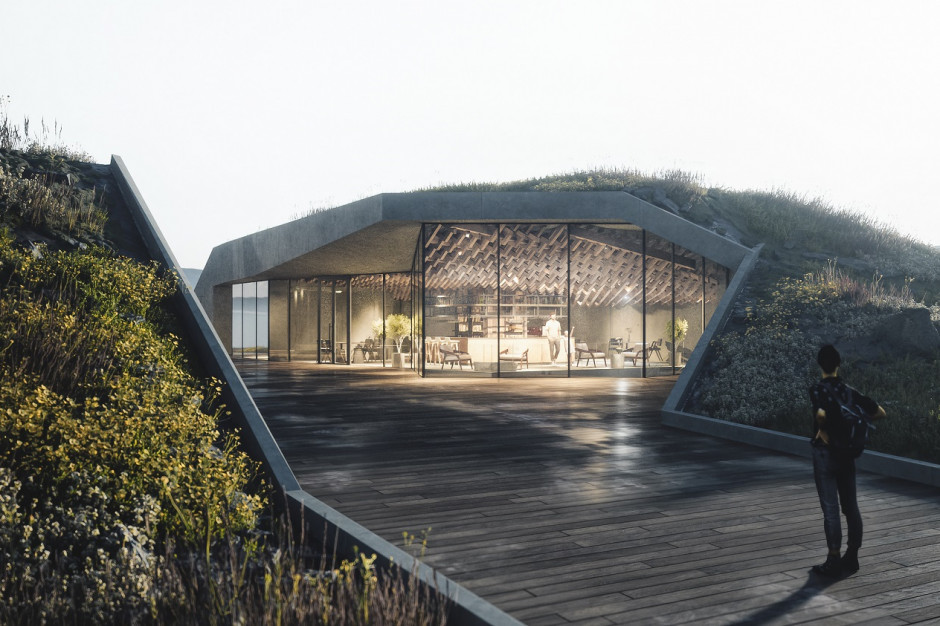 Konkurs architektoniczny na projekt kawiarni połączonej z muzeum u stóp wulkanu na Islandii zorganizowała platforma Buildner we współpracy z właścicielem terenów Vogar, fot. mat. pras.