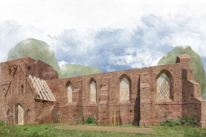 Studentka ASP zaprojektowała miejsce spotkań na terenie ruin gotyckiego kościoła