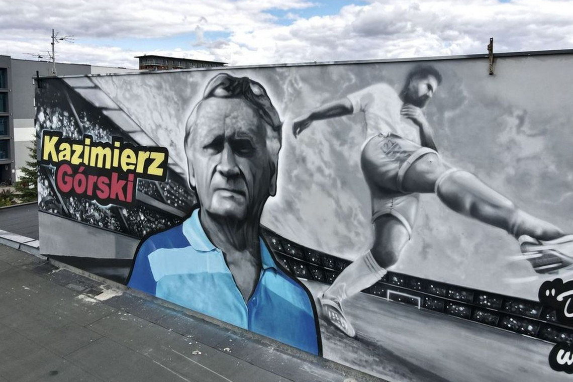 Nowy mural w Łodzi przedstawia Kazimierza Górskiego