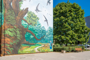 Antysmogowy mural powstał w Poznaniu. Z myślą o jerzykach