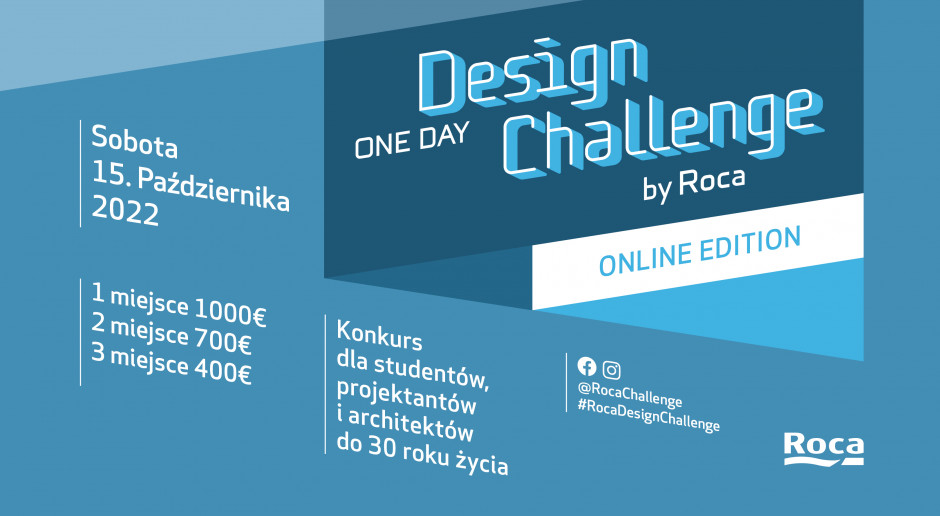Konkurs „Roca One Design Challenge” rusza już 15 października