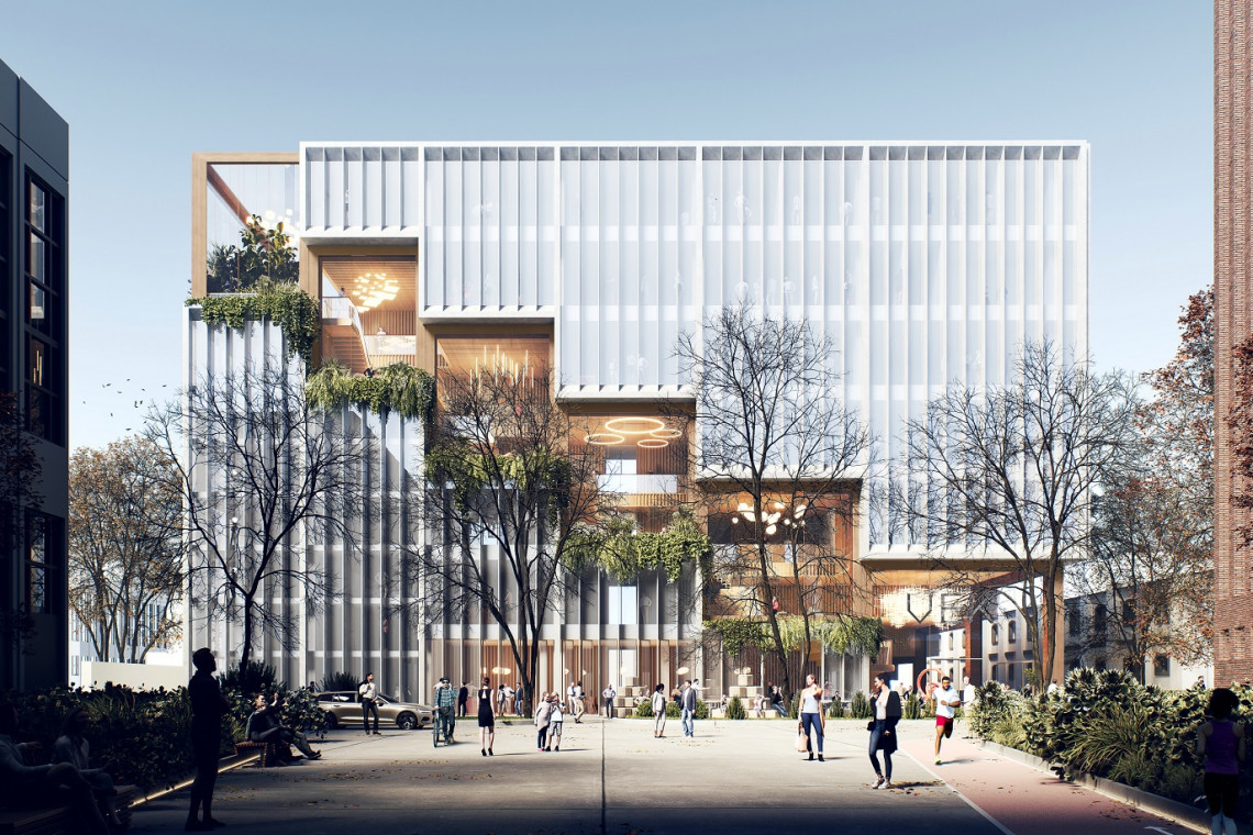 Praca Atelier Entropic i biura Bartosz Dendura Pracownia Architektoniczna studio4SPACE została zakwalifikowana jako jedna z pięciu do drugiego etapu i finalnie uzyskała wyróżnienie honorowe w konkursie na budynek jubileuszowy Uniwersytetu Ekonomicznego w Krakowie, fot. mat. pras. Tak mogłaby wyglądać bryła Uniwersytetu Ekonomicznego w Krakowie. Oto wyróżniony projekt w konkursie