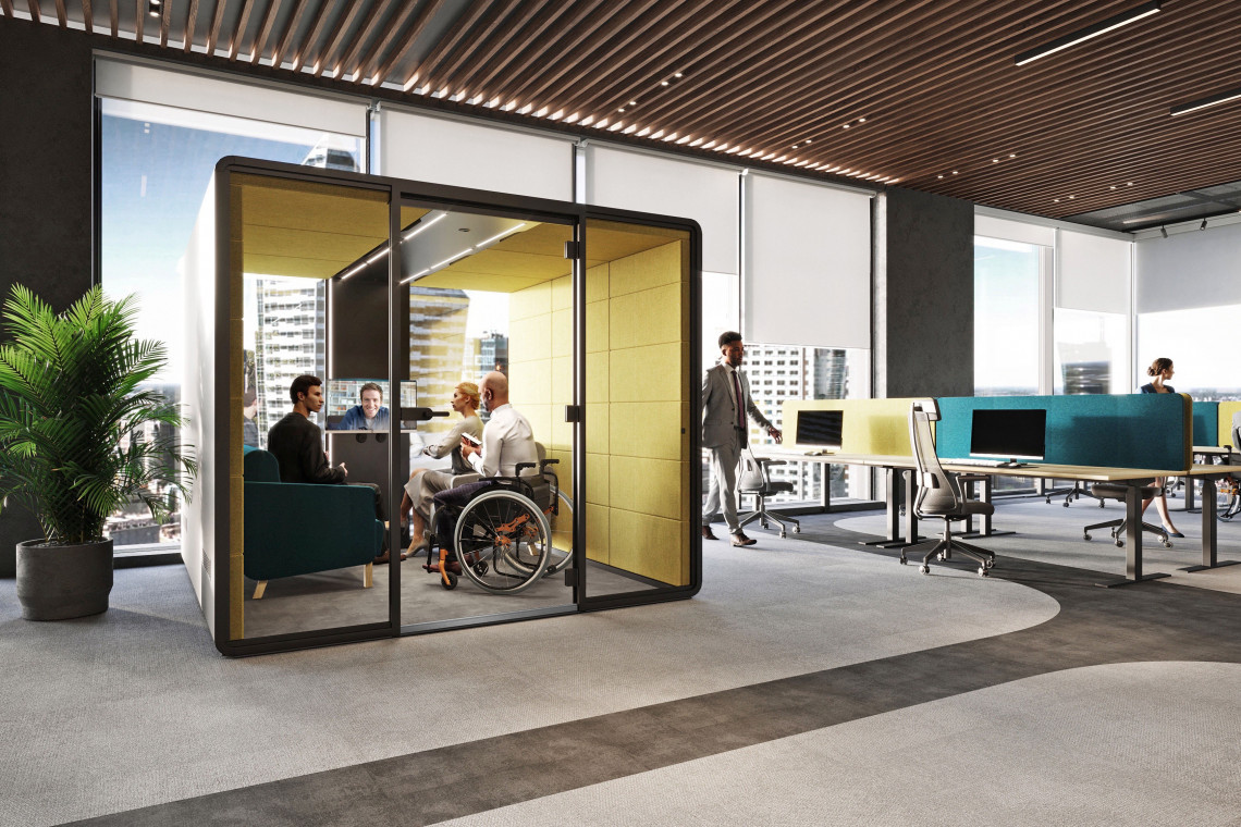Urządzamy inkluzywne biuro: nowa kabina akustyczna dla osób z niepełnosprawnościami