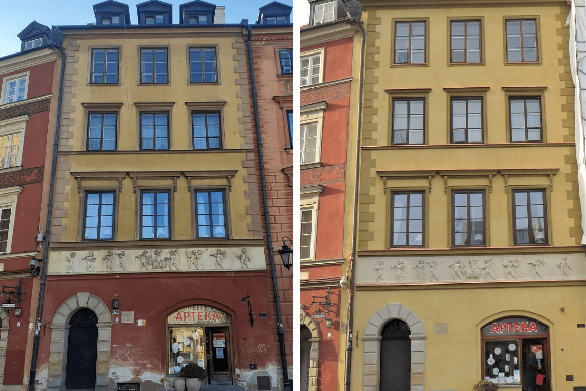 Kamienica przy Rynku Starego Miasta w Warszawie odzyskała dawny kolor