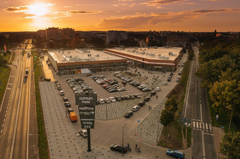 Opuszczony hipermarket po Tesco w Lubinie zmienił się w atrakcyjny park handlowy Cuprum Park, fot. mat. inwestora