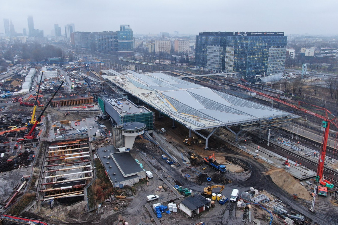 Na budowie nowej stacji Warszawa Zachodnia praca wre