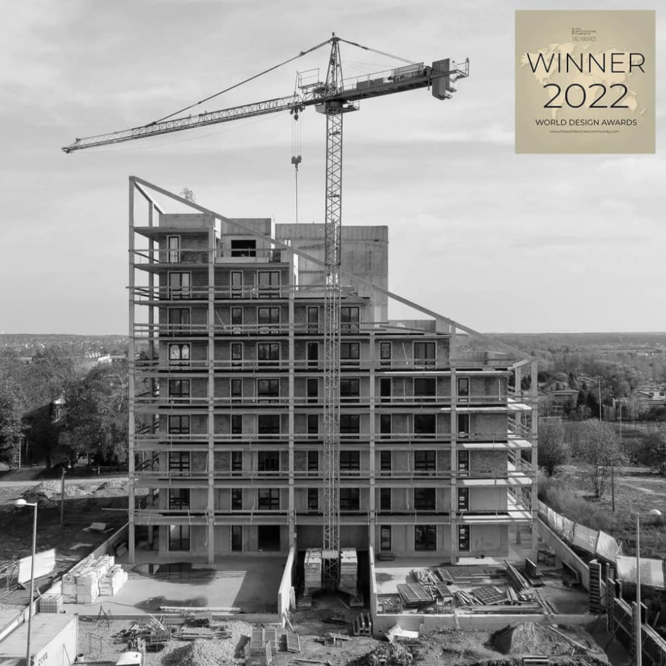 Budynek Żorro wygrał konkurs architektoniczny World Design Awards 2022. Projekt autorstwa Franta Group charakteryzuje nietuzinkowa bryła będąca wariacją na temat klasycznej wielkiej płyty, fot. mat. Franta Group