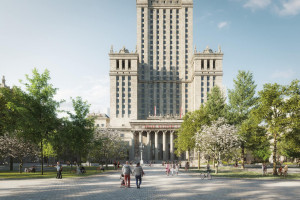 To ma być zielone serce Warszawy. Rusza budowa placu Centralnego przy Pałacu Kultury