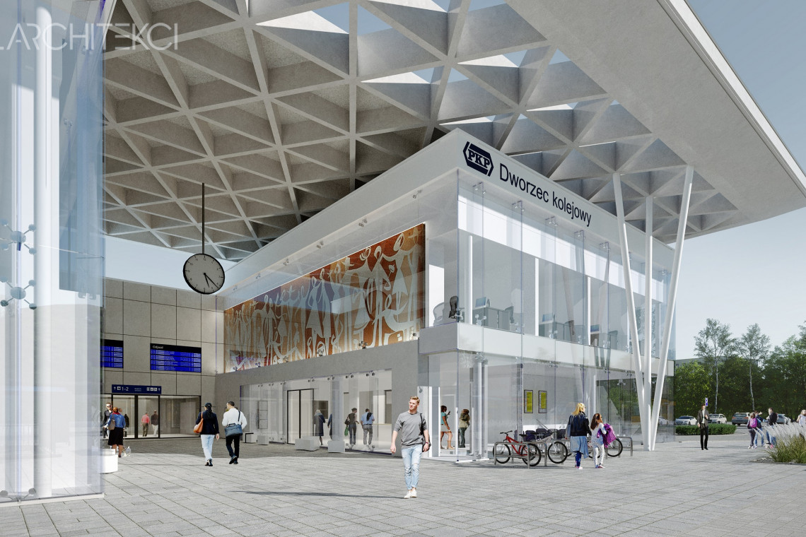  Nowy dworzec w Koszalinie to funkcjonalna i dobrze zaprojektowana przestrzeń. Będzie się ona składała z części pasażerskiej i handlowej, które podzieli otwarty, ale zadaszony pasaż prowadzący na perony, fot. mat. pras.