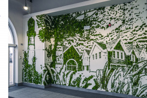 W Designer Outlet Gdańsk powstała zielona instalacja. Wykonano ją z mchu