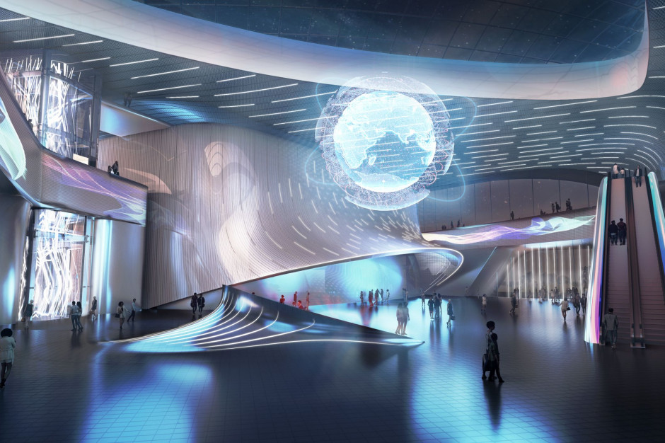 Muzeum Science Fiction w Chengdu otworzy podwoje jeszcze w 2023 r. Za projektem futurystycznego muzeum stoi Zaha Hadid Architects, fot. Atchain 