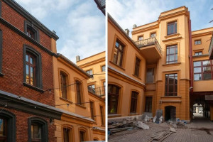 Podwórko przy Piotrkowskiej 102 w remoncie. Już teraz robi ogromne wrażenie