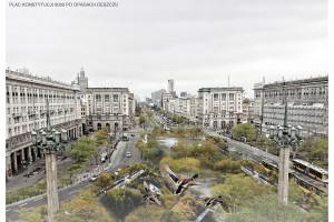 Mokradła w centrum Warszawy. Oto pomysł młodych architektów na plac Konstytucji (i nie tylko)