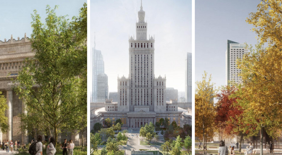 To ma być zielone serce Warszawy. Rusza budowa placu Centralnego przy Pałacu Kultury
