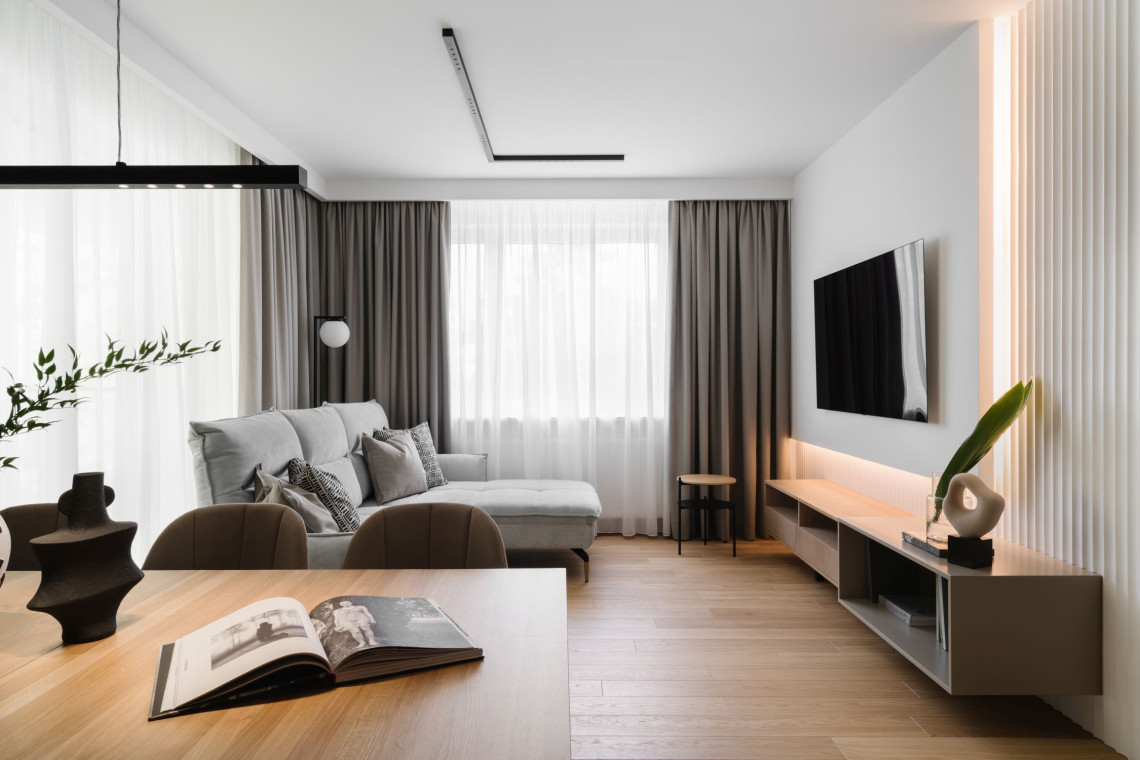 Minimalistyczny apartament w kolorach ziemi. Architekci postawili na ...