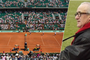 Od dwóch dekad uwiecznia turniej Roland Garros. Jego obrazy ma Nadal i Federer